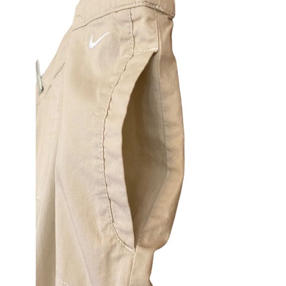 Nike Pants Women Large (12-14) Tan‎ Wide Leg Stretch Button Up Convert to Shorts - Picture 12 of 16